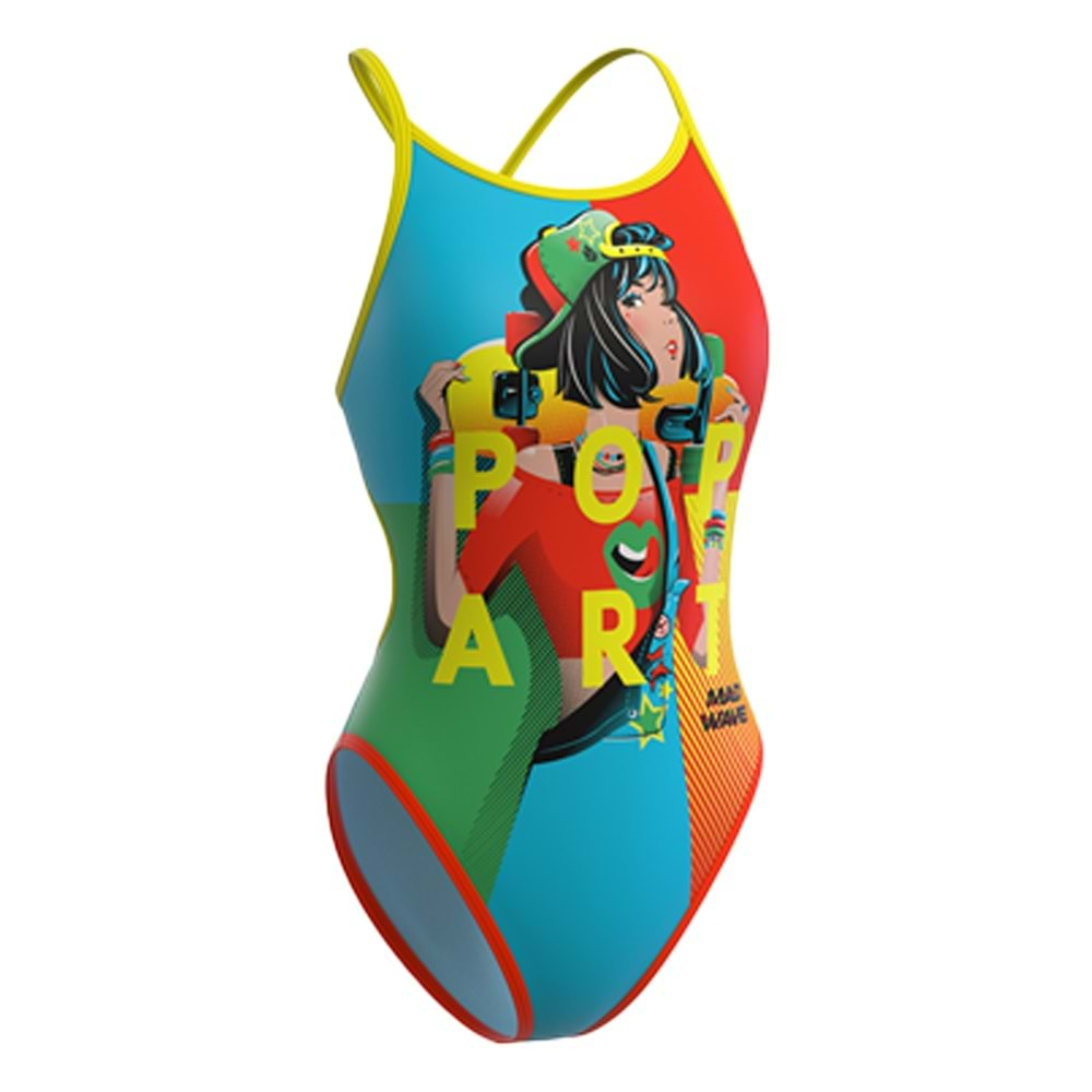 Mad Wave Junior swimsuit DUO D2 Turuncu XL/11-12 YAŞ