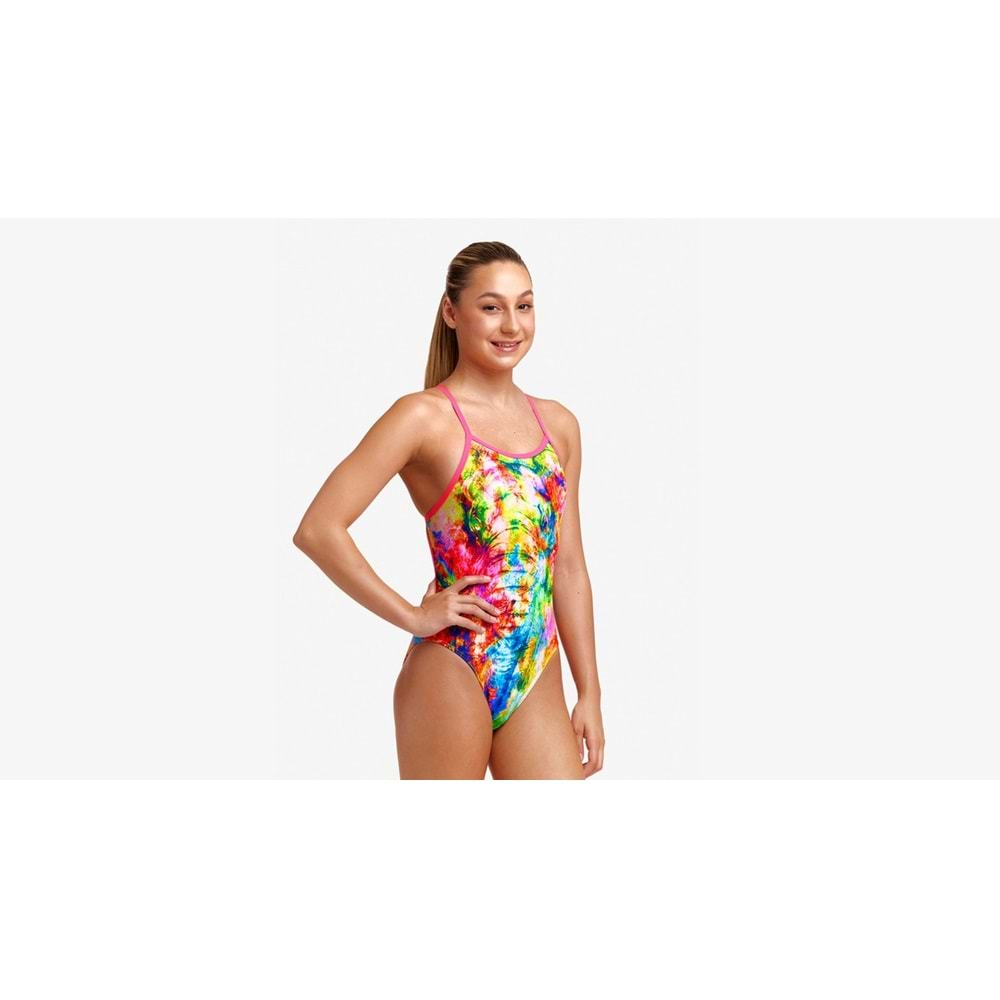 Funkita SS Out Trumped Kız Çocuk Antrenman Mayo, İnce Askılı - Renkli - 12-13 YAŞ