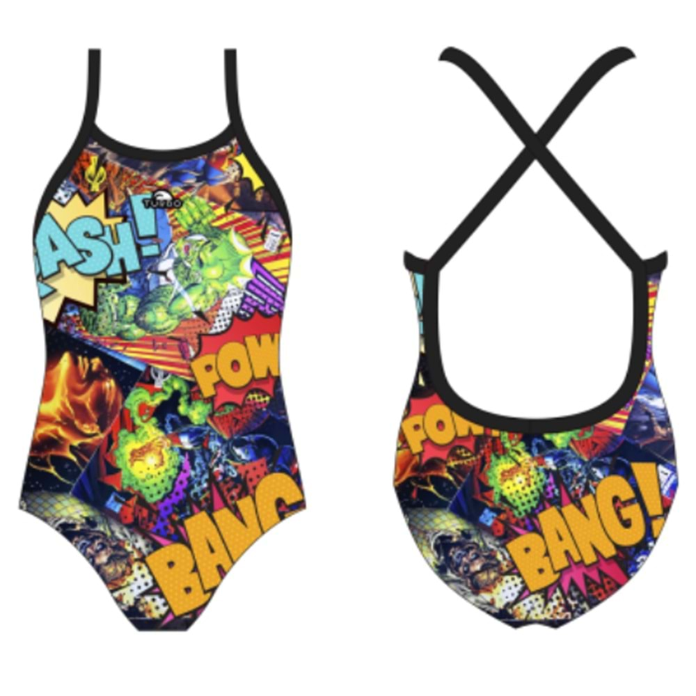 TURBO KIZ ÇOCUK MAYO HAPPY KIDS - SWIMSUIT GIRL SU - Renkli - 10 YAŞ