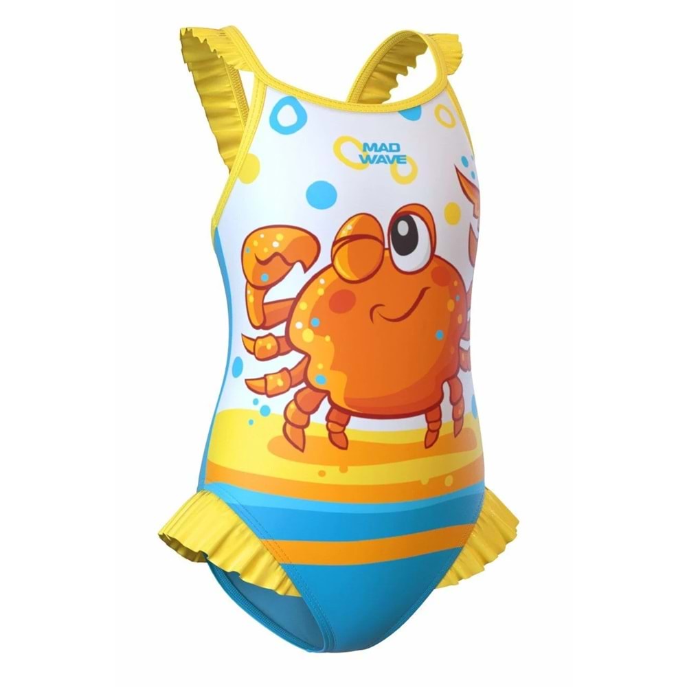 Mad Wave Kız Çocuk Mayosu Bella N2, Beyaz