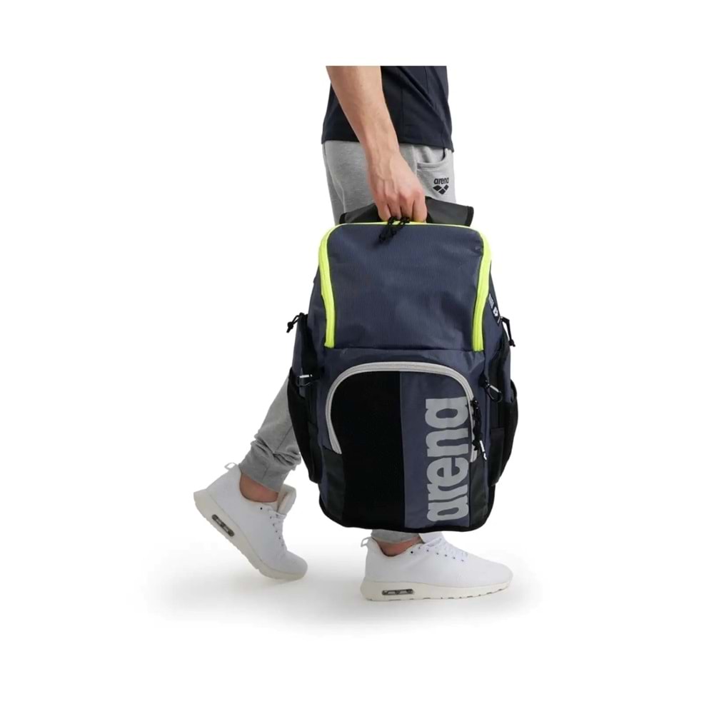 ARENA SPIKY III BACKPACK 45 NAVY NEON YELLOW