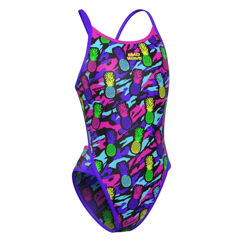 Mad Wave Kız Çocuk Mayosu antichlor Daria junior PBTJ8 - Renkli - XL/12-13 YAŞ