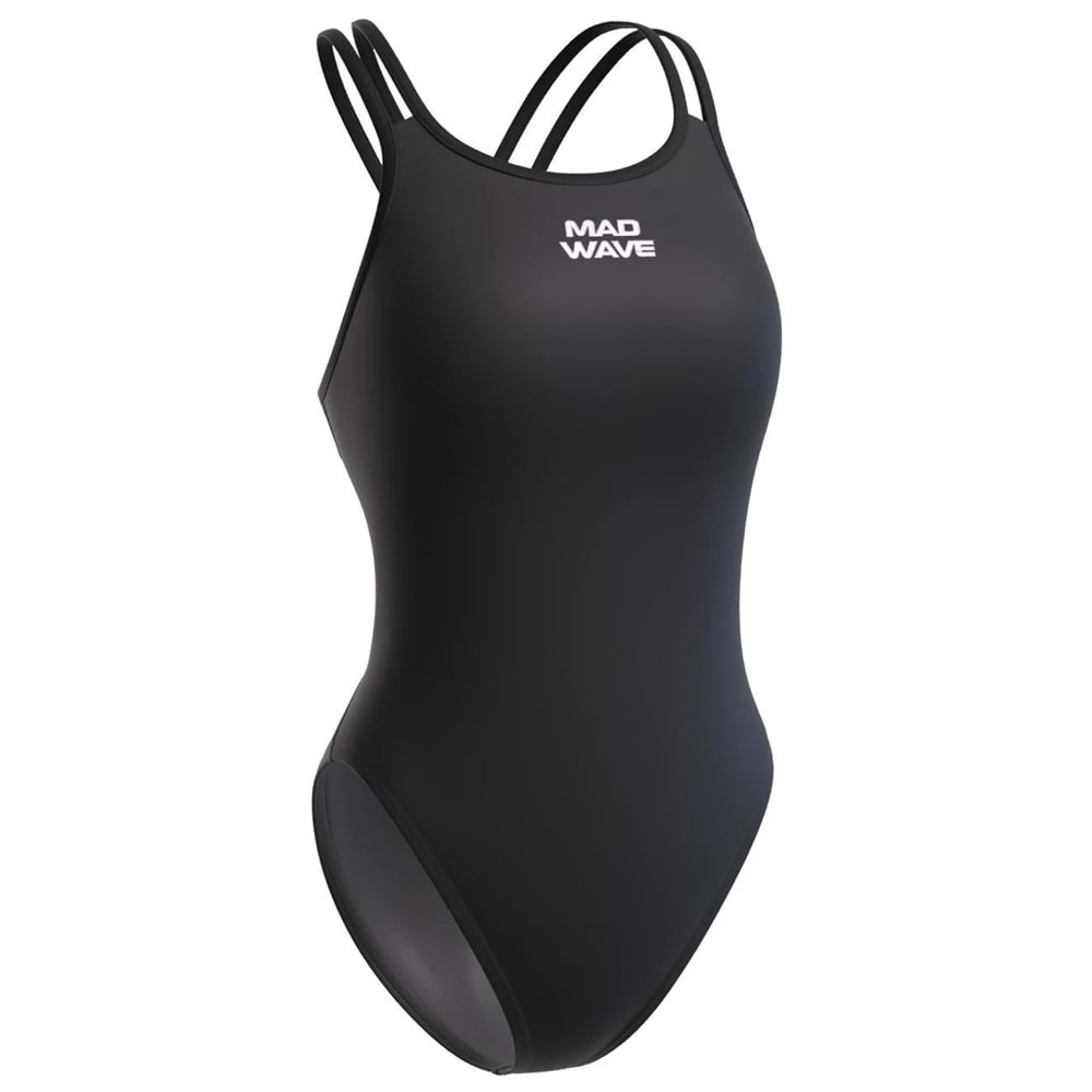 Mad Wave Kız Çocuk Mayo Crossback Siyah - Siyah - XXL/14-15 YAŞ