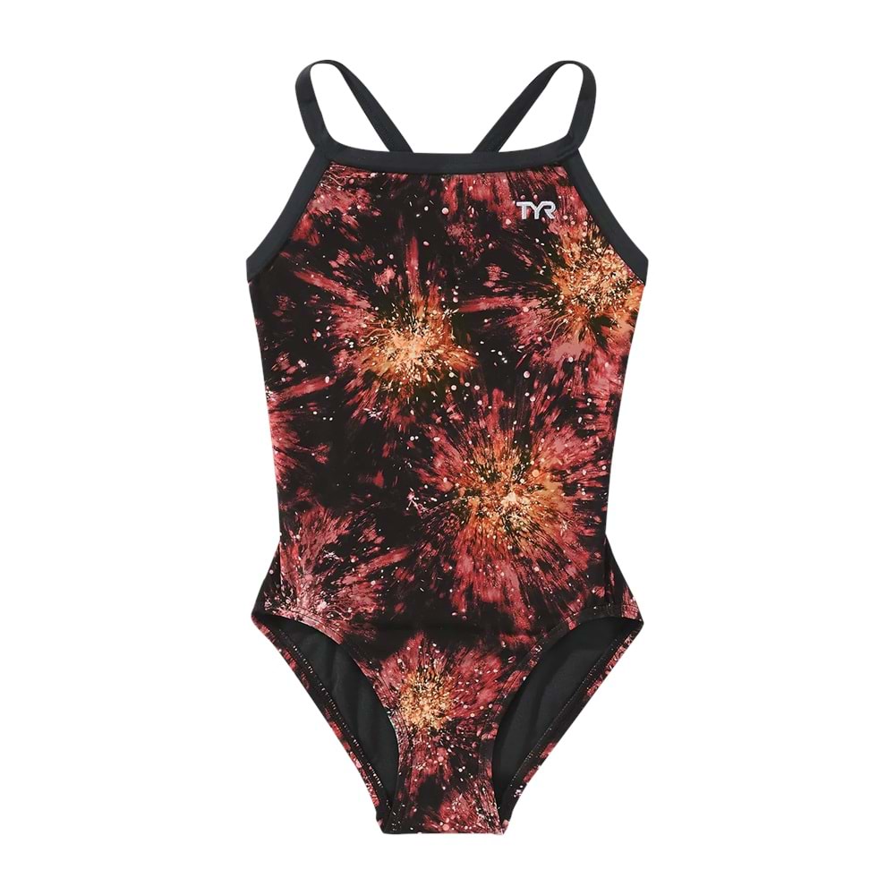 TYR Tyr Durafast Lite® Diamondfit Kız Çocuk Mayo - Radiant FlareTükeniyor - Kırmızı - 24 - ST00668-2590
