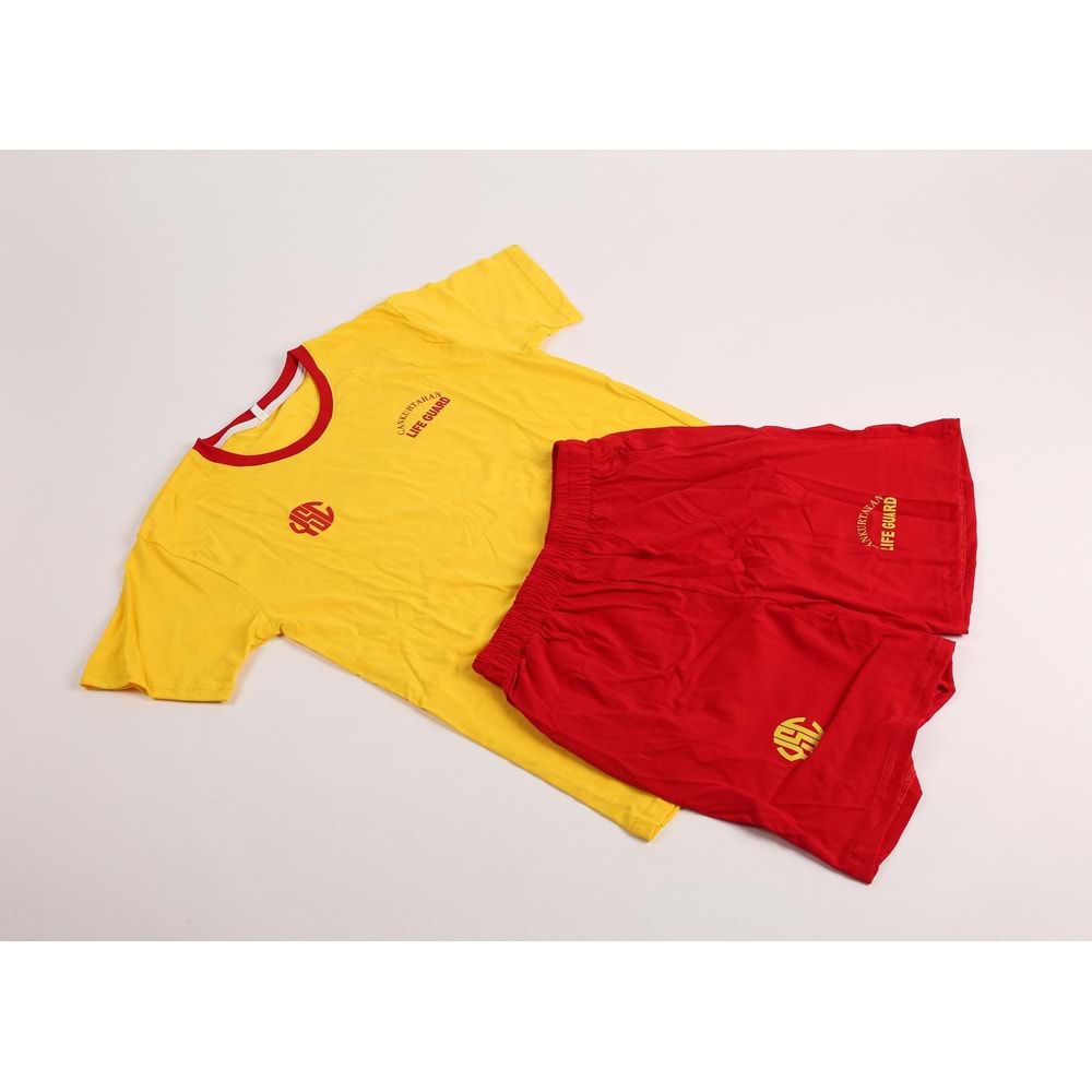 YSC Cankurtaran Şort -Thşort Takımı Terletmez Kumaş - Sarı -XS