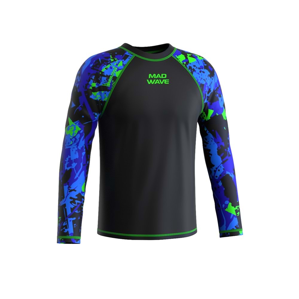 Mad Wave 50+ Güneş Koruyuculu Uzun Kollu Erkek Tişörtü CO - Lacivert - XL - ST00814-3144