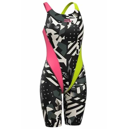 Mad Wave Kız Çocuk Mayosu antichlor Kneeskin - Renkli - XXL/14-15 YAŞ