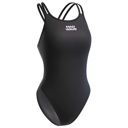 Mad Wave Kız Çocuk Mayo Crossback Siyah - Siyah - XXL/14-15 YAŞ