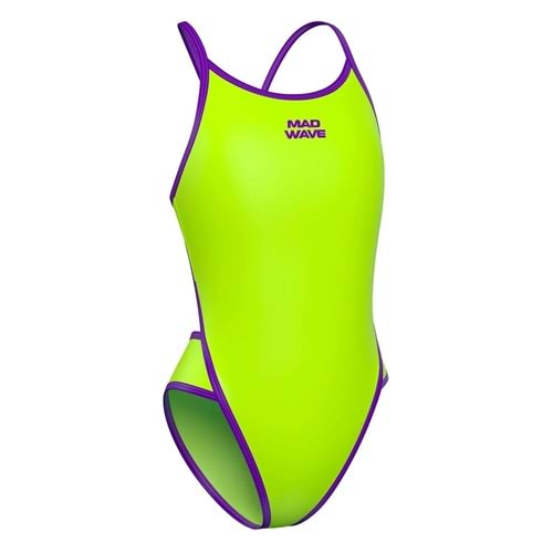 Mad Wave Kız Çocuk Mayosu antichlor Daria junior P - Yeşil - XL/12-13 YAŞ