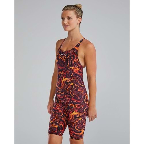 TYR Thresher Open Back Kadın Mayo - Hyperblitz - Titanium - 378 - Renkli - 26 - ST00817-3157