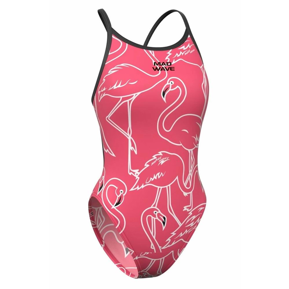 Mad Wave Kadın Mayosu Flare Anti-chlor K2, Pembe - Pembe - XS/34 BEDEN