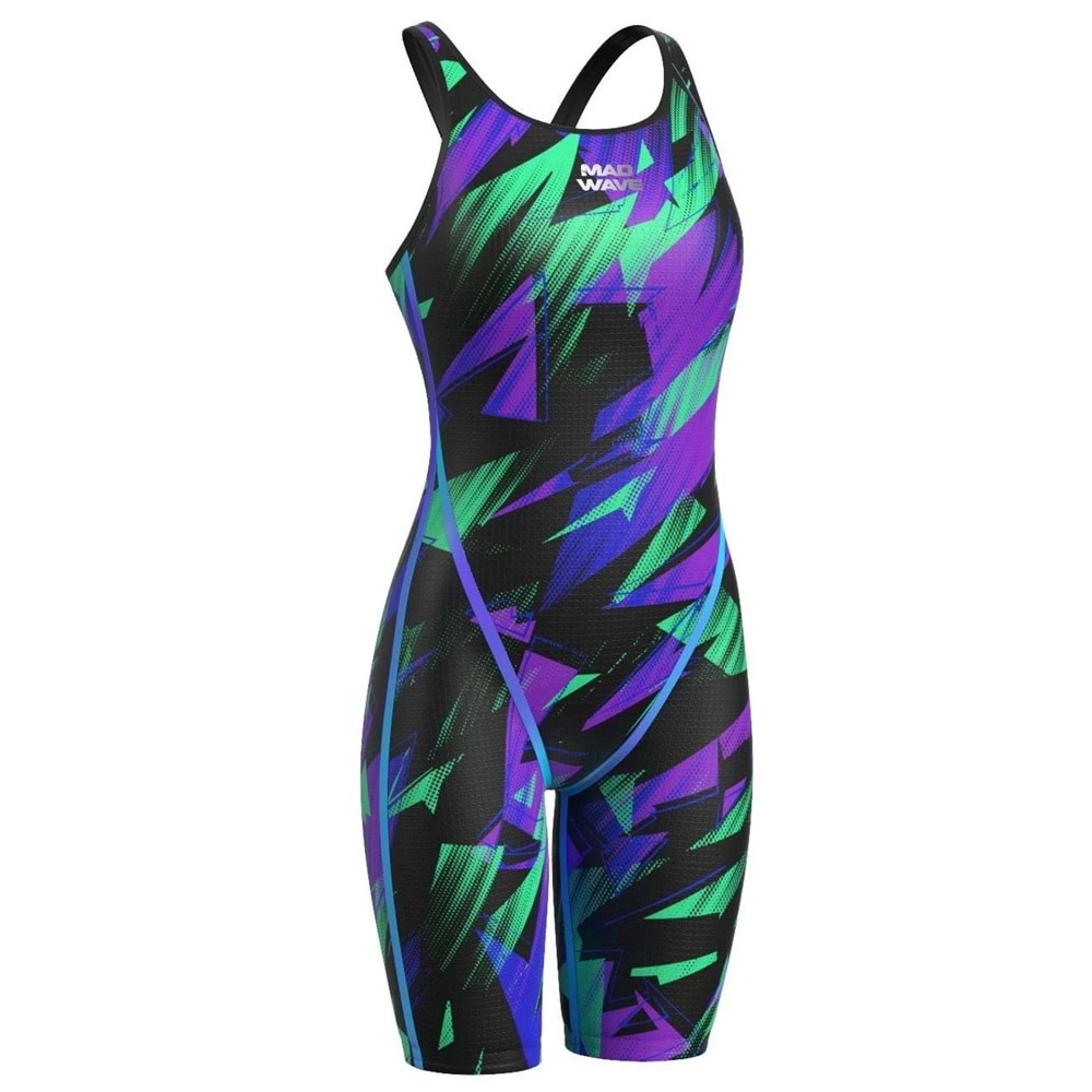 Mad Wave Forceshell-X Kadın Yarış Mayosu Tam Profesyonel - Renkli - XXS/UK22/12-13 YAŞ