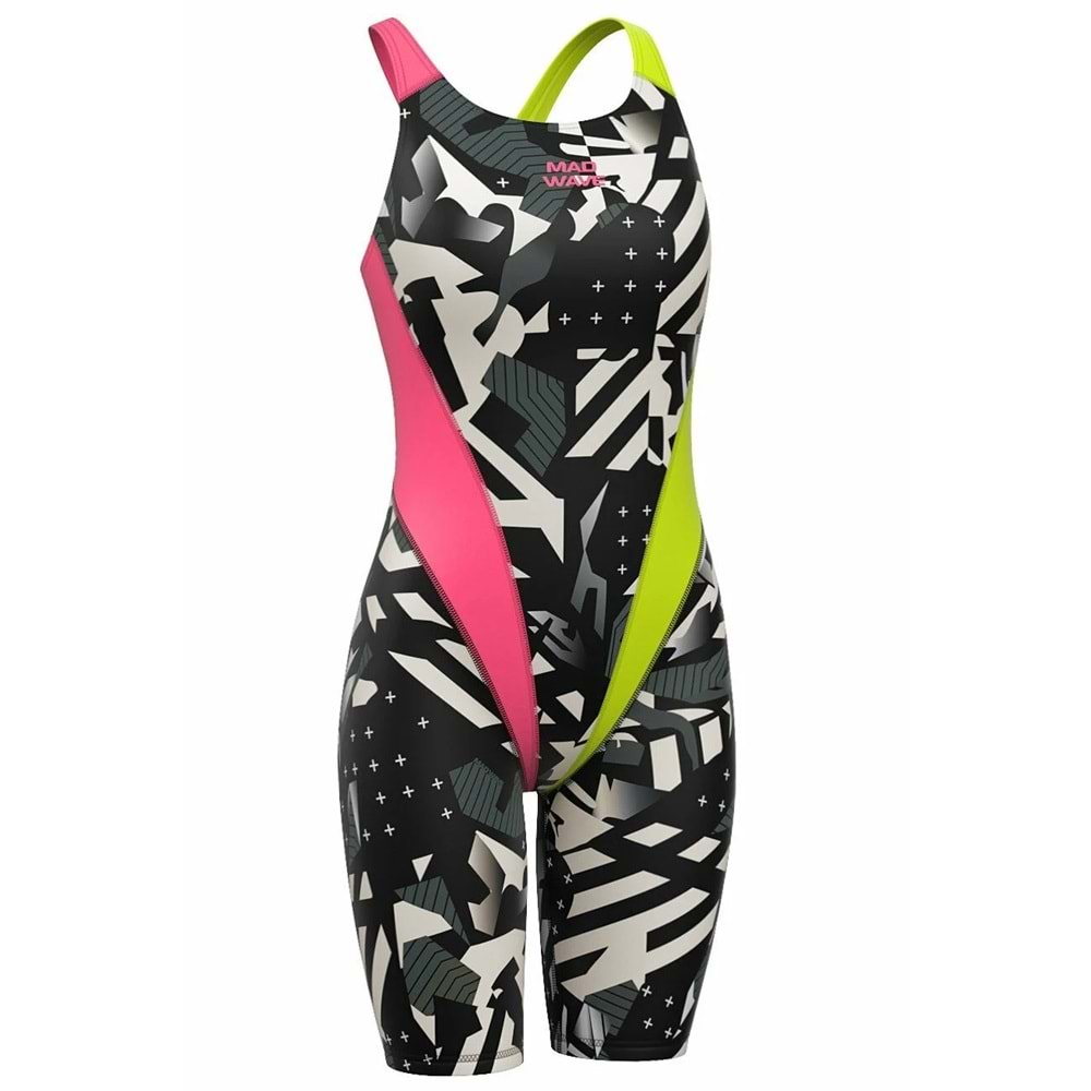Mad Wave Kız Çocuk Mayosu antichlor Kneeskin - Renkli - XXL/14-15 YAŞ