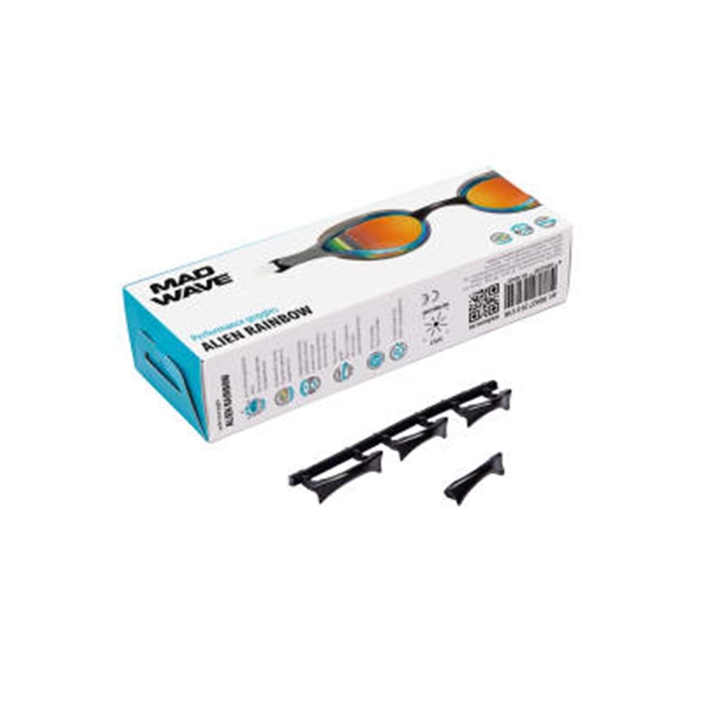 Mad Wave Yarış Gözlüğü Alien rainbow, One size, grİ